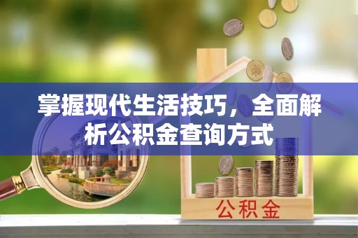 辛集掌握现代生活技巧，全面解析公积金查询方式