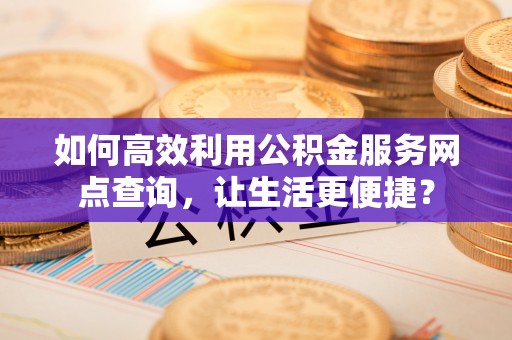 辛集如何高效利用公积金服务网点查询，让生活更便捷？