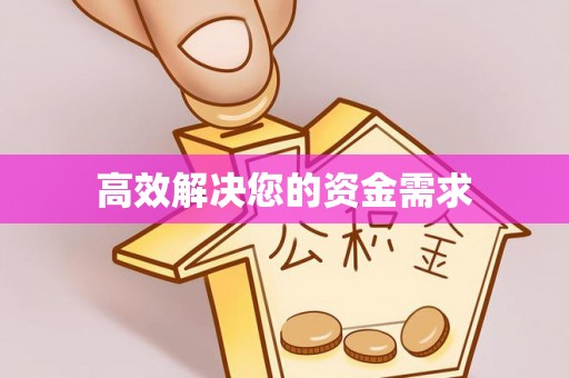 辛集高效解决您的资金需求