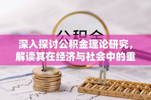 辛集深入探讨公积金理论研究，解读其在经济与社会中的重要角色