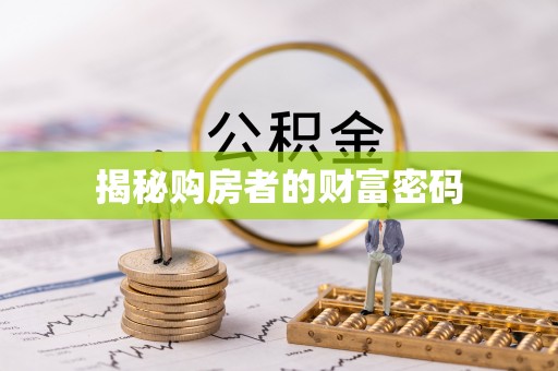 辛集揭秘购房者的财富密码