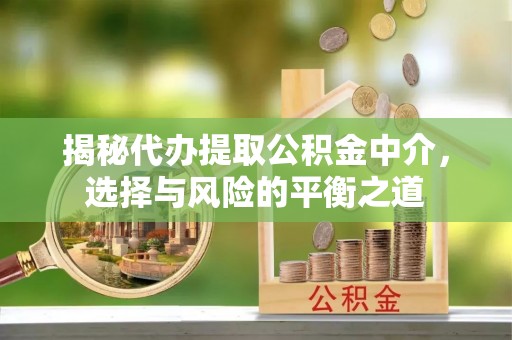 辛集揭秘代办提取公积金中介，选择与风险的平衡之道