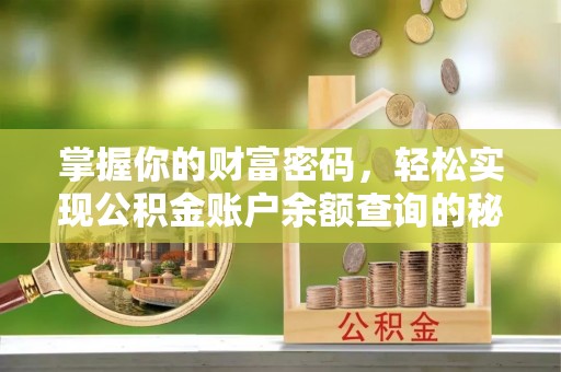 辛集掌握你的财富密码，轻松实现公积金账户余额查询的秘诀