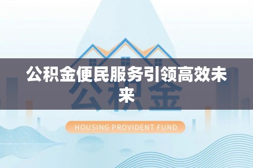 辛集公积金便民服务引领高效未来