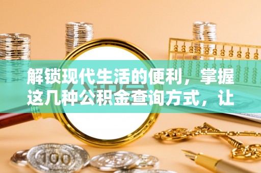 辛集解锁现代生活的便利，掌握这几种公积金查询方式，让理财更轻松