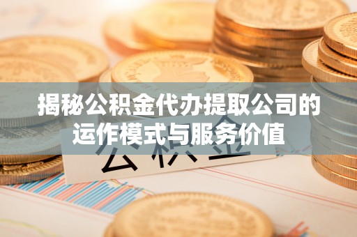 辛集揭秘公积金代办提取公司的运作模式与服务价值