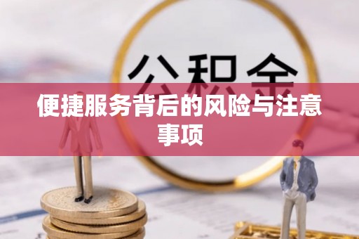 辛集便捷服务背后的风险与注意事项